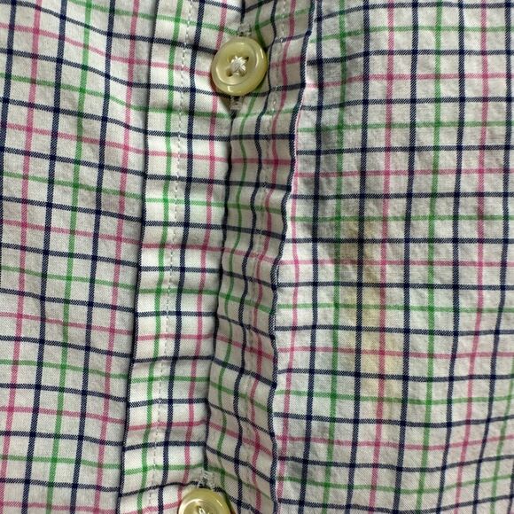 Ralph Lauren Shirt Mens Large Purple White Blue Pony Multicolor Check FLAW - Picture 11 of 12